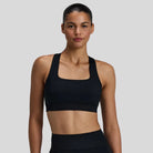 Bandit - Womens Stamina-V™ Square Neck Run Bra - Black - Culture Athletics