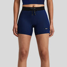 Bandit - Womens Striped Cadence™ 5" Compression Shorts - Black/Bauhaus Blue - Culture Athletics