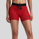 Bandit - Womens Striped Cadence™ 5" Compression Shorts - Oxide Red/Signal Red - Culture Athletics