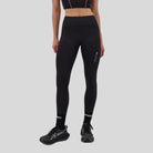 Bandit Running - Womens Stamina™ Pop Stitch™ High Waist Leggings - Black - Culture Athletics
