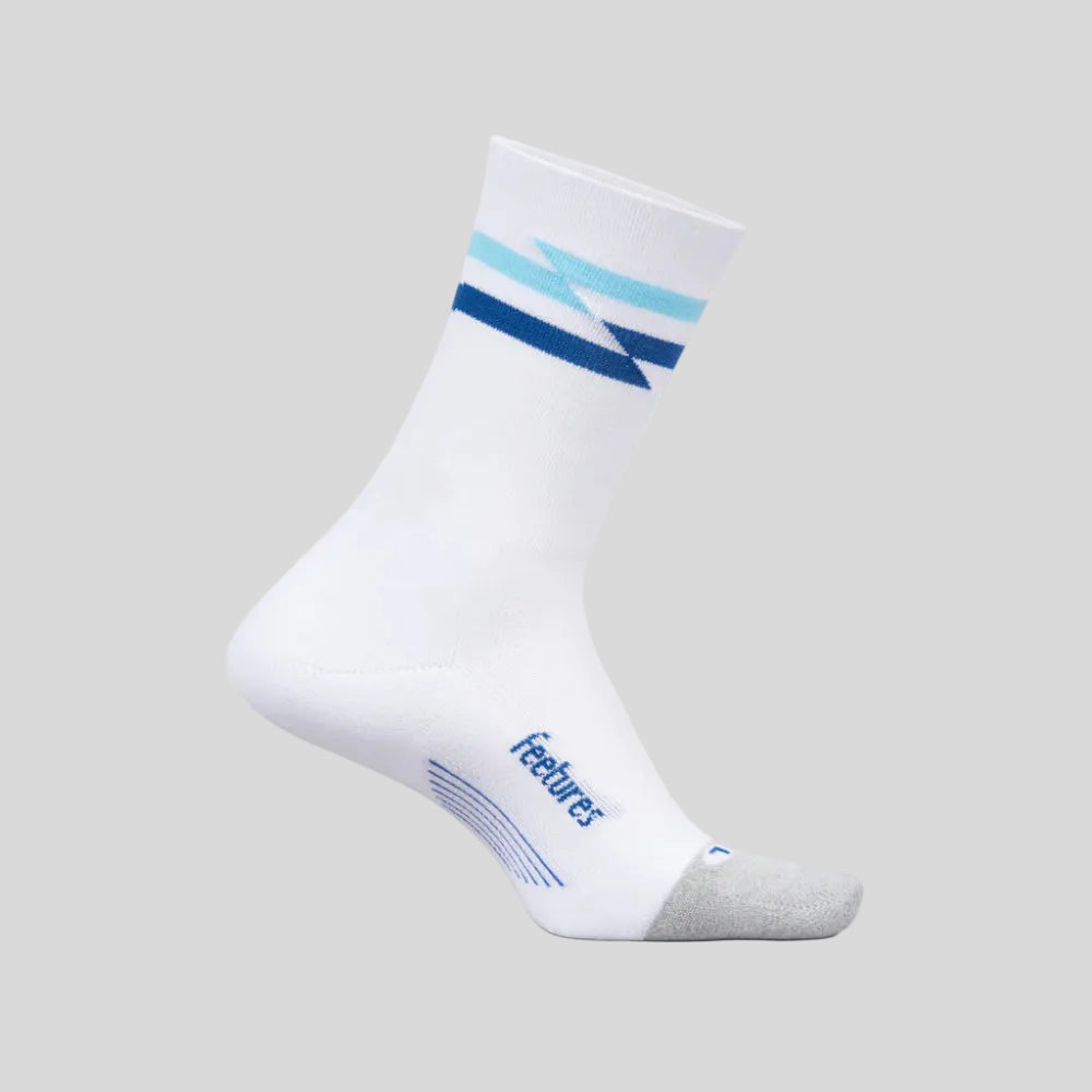 Feetures - Unisex Elite Ultra Light Mini Crew - White Track - Culture Athletics-c0b0-439c-8f45-ecda89ff0639