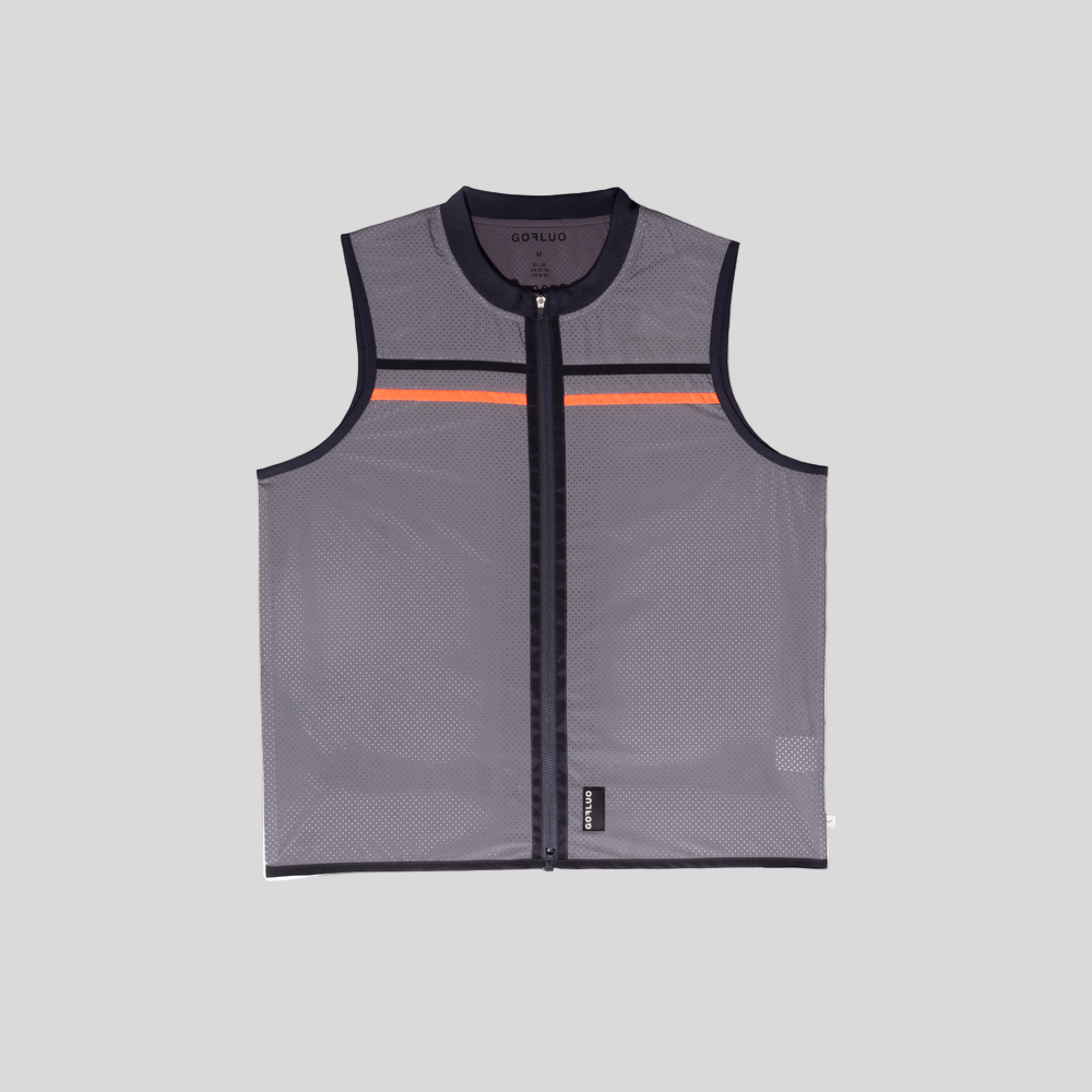 GoFluo - Mens Sprint High Visibility Vest - Grey Reflective - Culture Athletics