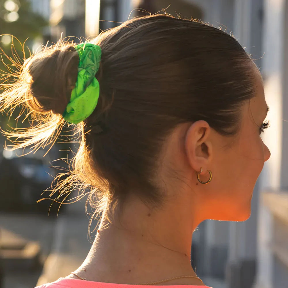 GoFluo - Scrunchie - Green Reflective - Culture Athletics