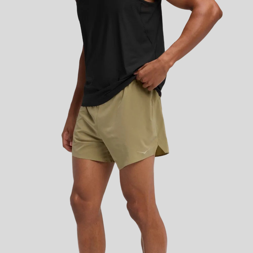 Hoka - Mens Glide 5'' Short with Brief - Wild Mushroom - Culture Athletics