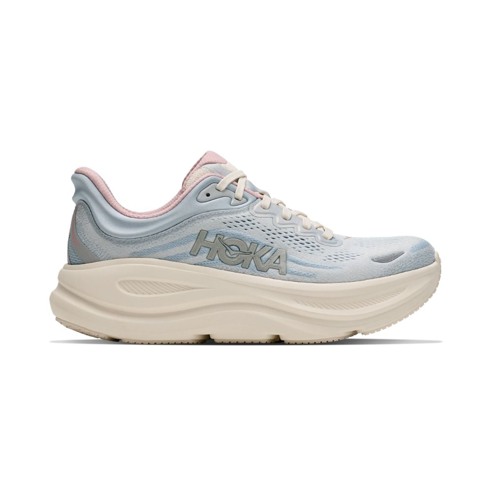 Hoka - Womens Bondi 9 - Alabaster/Mineral Blue - Culture Athletics