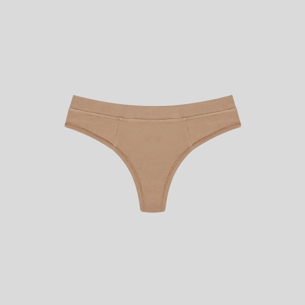 Huha-Womens Thong Mineral Undies - Tan-Culture Athletics