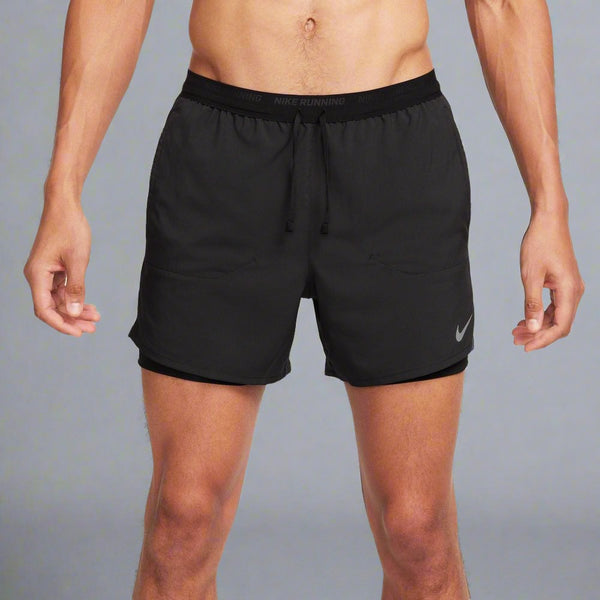 Nike Men s Stride Dri FIT 5 2 in 1 Running Shorts Black Small