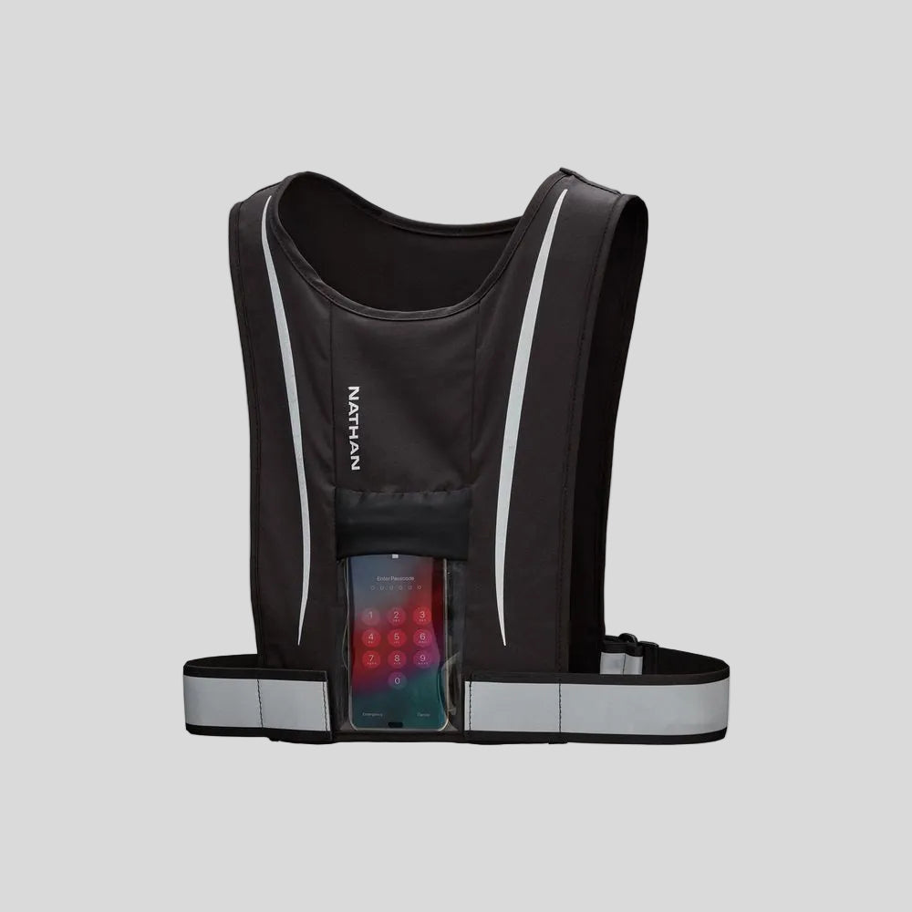 Nathan - Unisex HYPERNIGHT REFLECTIVE STASH VEST - Black - Culture Athletics