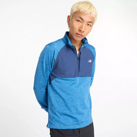 Mens Athletics Heat Grid 1/2 Zip - Heron Blue