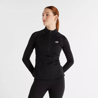 Womens Athletics Heat Grid 1/2 Zip - Black