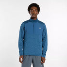 New Balance - Mens Athletics Heat Grid 1/2 Zip - Dark Shoreline Blue Heather - Culture Athletics
