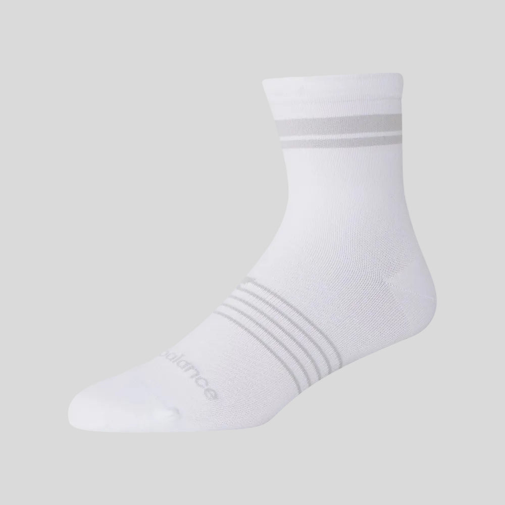 New Balance - Unisex Pro Run QTR Socks - 1 Pair - White - Culture Athletics