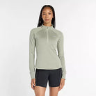 New Balance - Womens Athletics Heat Grid 1/2 Zip - Garter Snake Heather - Culture Athletics