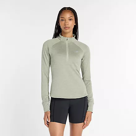 New Balance - Womens Athletics Heat Grid 1/2 Zip - Garter Snake Heather - Culture Athletics