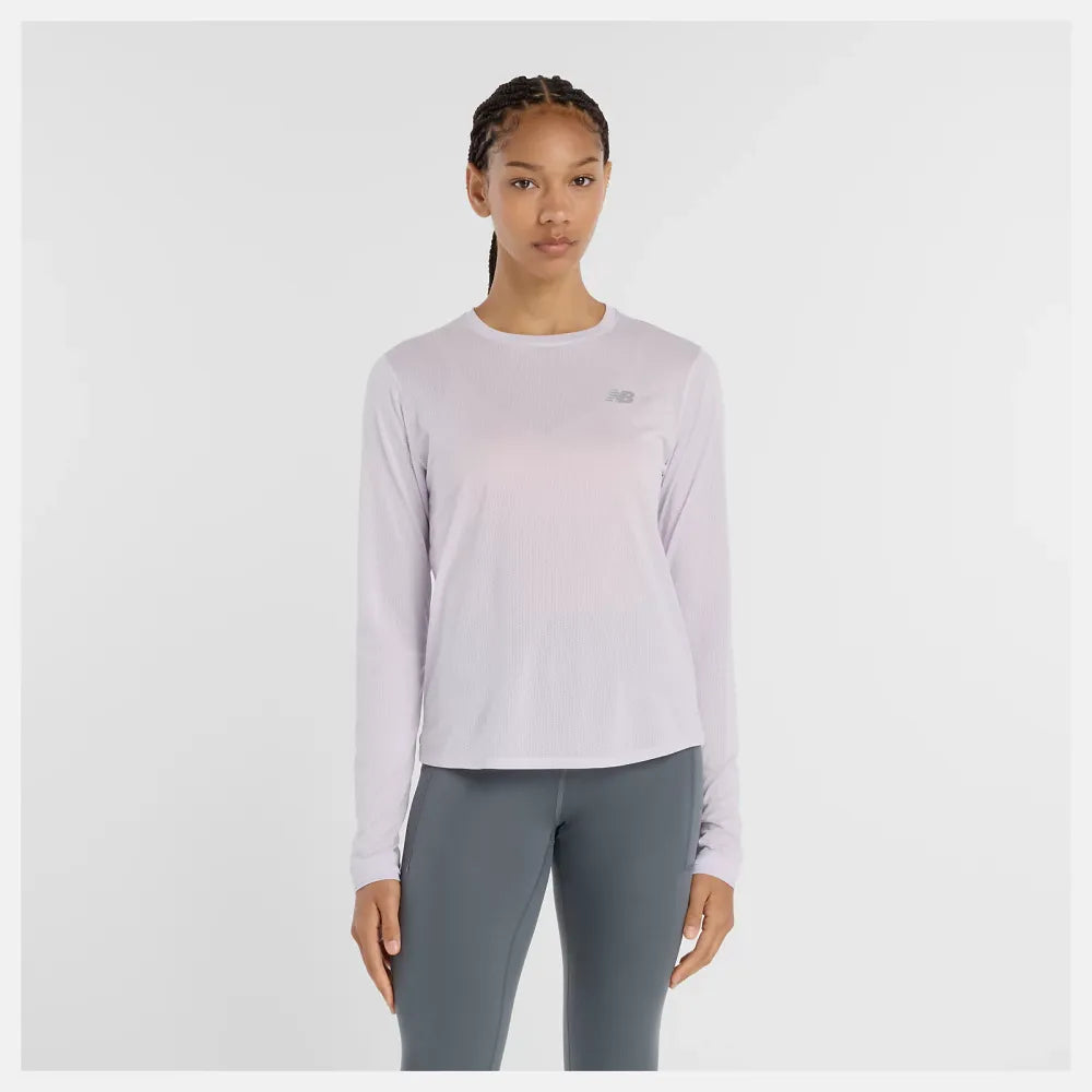 New Balance - Womens Athletics Long Sleeve - Taro Heather - Culture Athletics