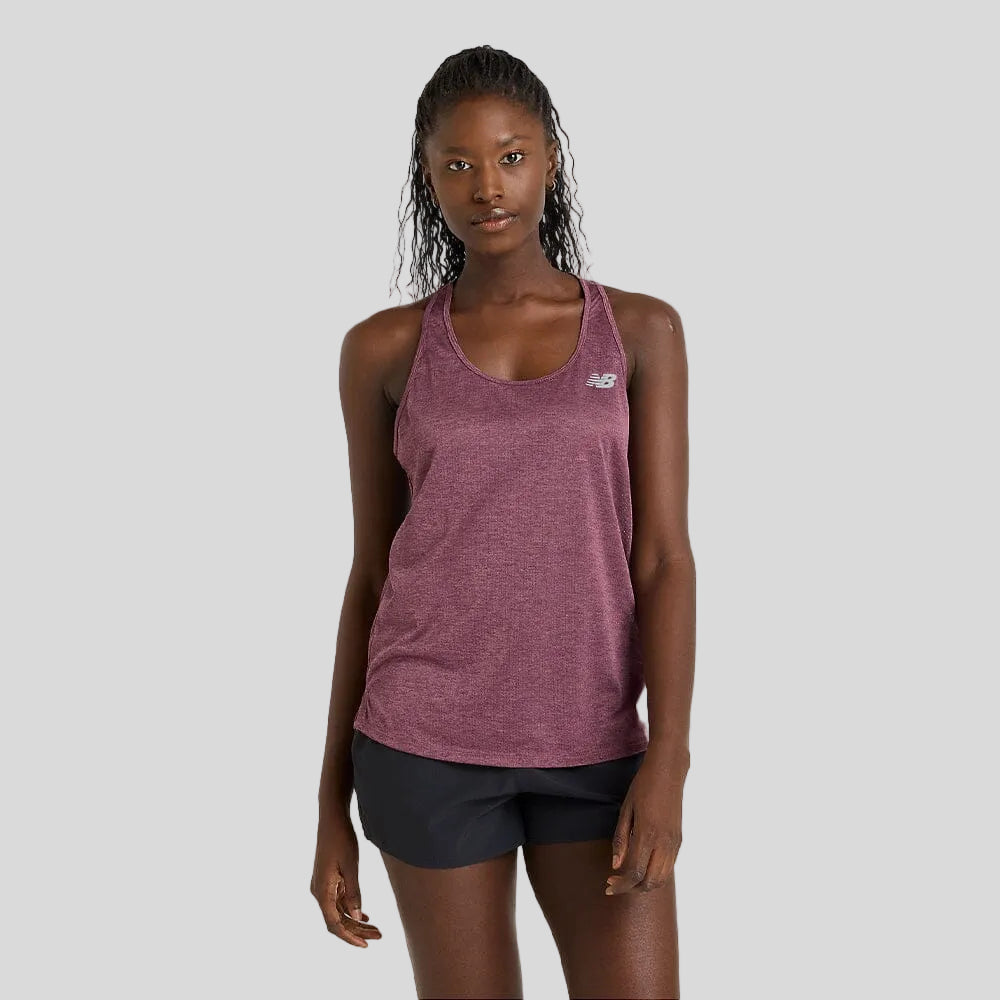 New Balance - Womens Athletics Tank - Washed Burgundy Heather - Culture Athletics