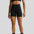 Nike - Women's Medium-Support High-Waisted 5 inch Biker Shorts with Pockets - Black - Culture Athletics