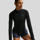 Nike - Womens Dri-FIT 1/4-Zip Running Top - Black - Culture Athletics