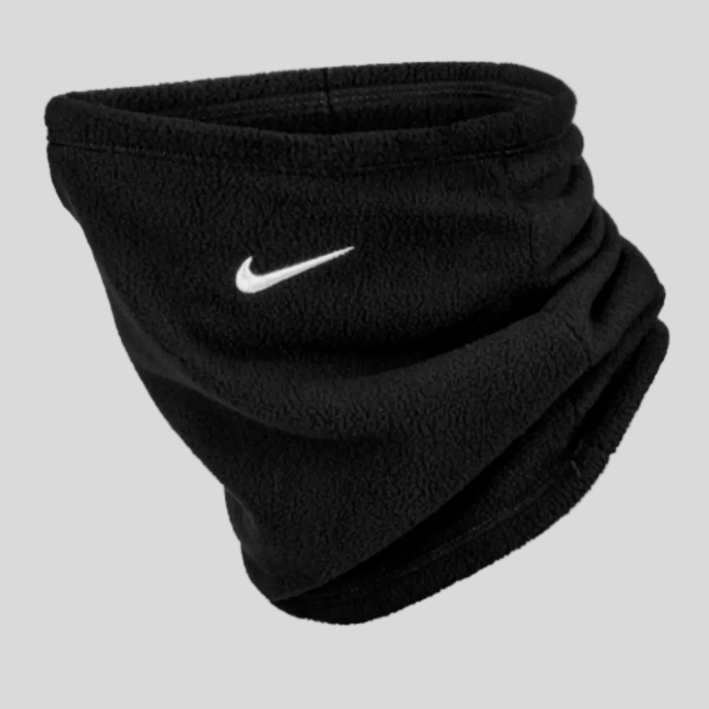 Nike - Womens One Therma-Fit Fleece Neck Warmer - Black/White - Culture Athletics