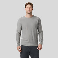 Mens Long-Sleeve Strato Tech Tee - Heather Grey