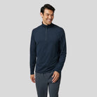 Vuori - Mens Ease Performance Half Zip 2.0 - Ink Heather - Culture Athletics