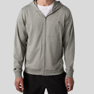 Vuori - Mens Ponto Performance Full Zip Hoodie - Driftwood Heather - Culture Athletics