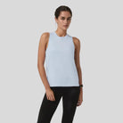 Vuori - Womens Energy Top Long - Soft Sky Heather - Culture Athletics