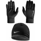 Womens Run Thermal Hat and Glove Set - Black/Anthracite/Silver-Culture Athletics