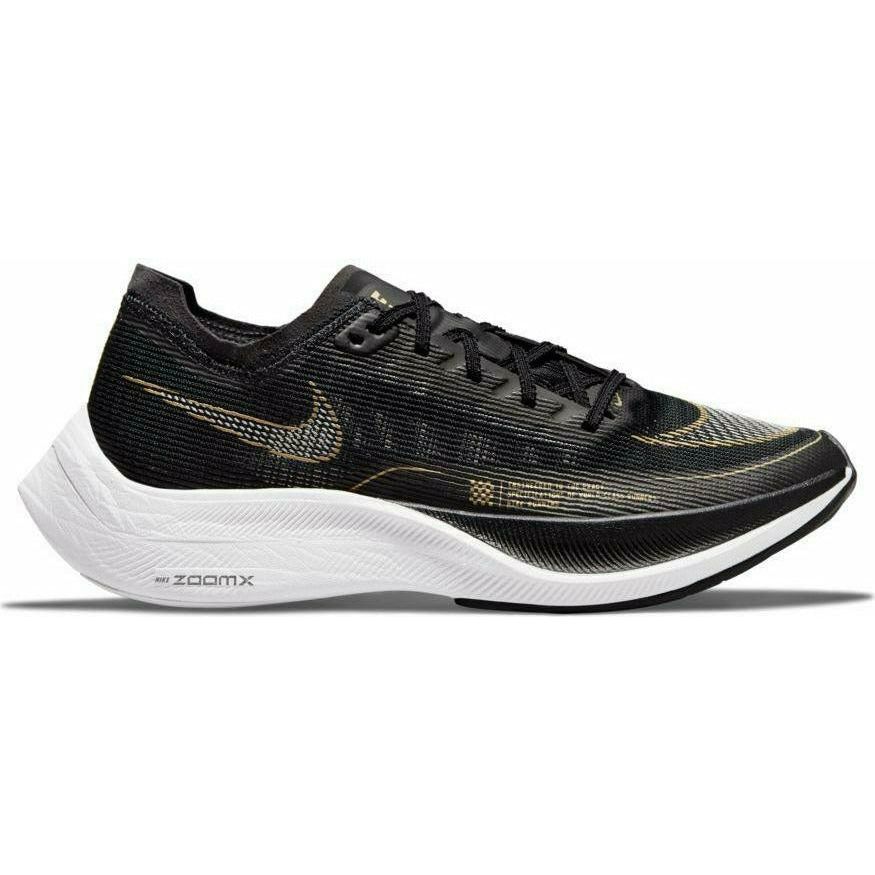Womens ZoomX Vaporfly Next% 2 - Black/White-Gold Coin-Culture Athletics
