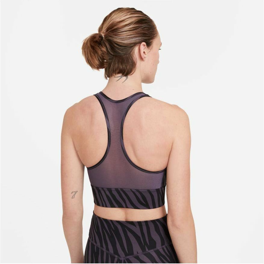 Womens Swoosh Icon Clash Longline Sports Bra - Dark Raisin-Culture Athletics