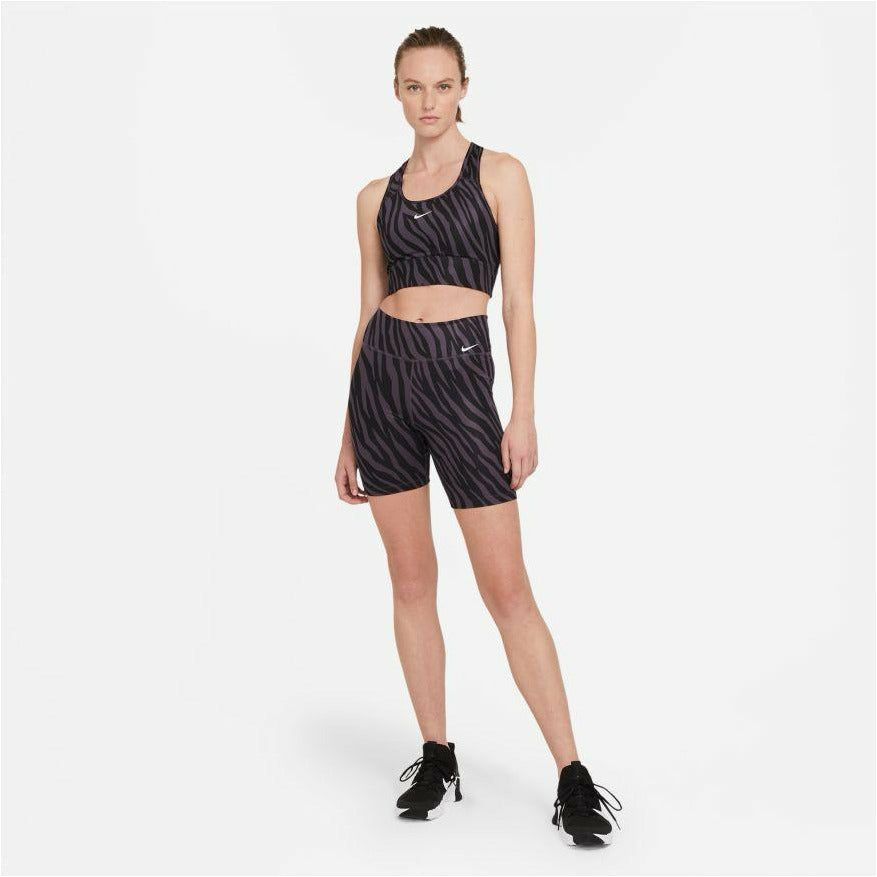 Womens Swoosh Icon Clash Longline Sports Bra - Dark Raisin-Culture Athletics