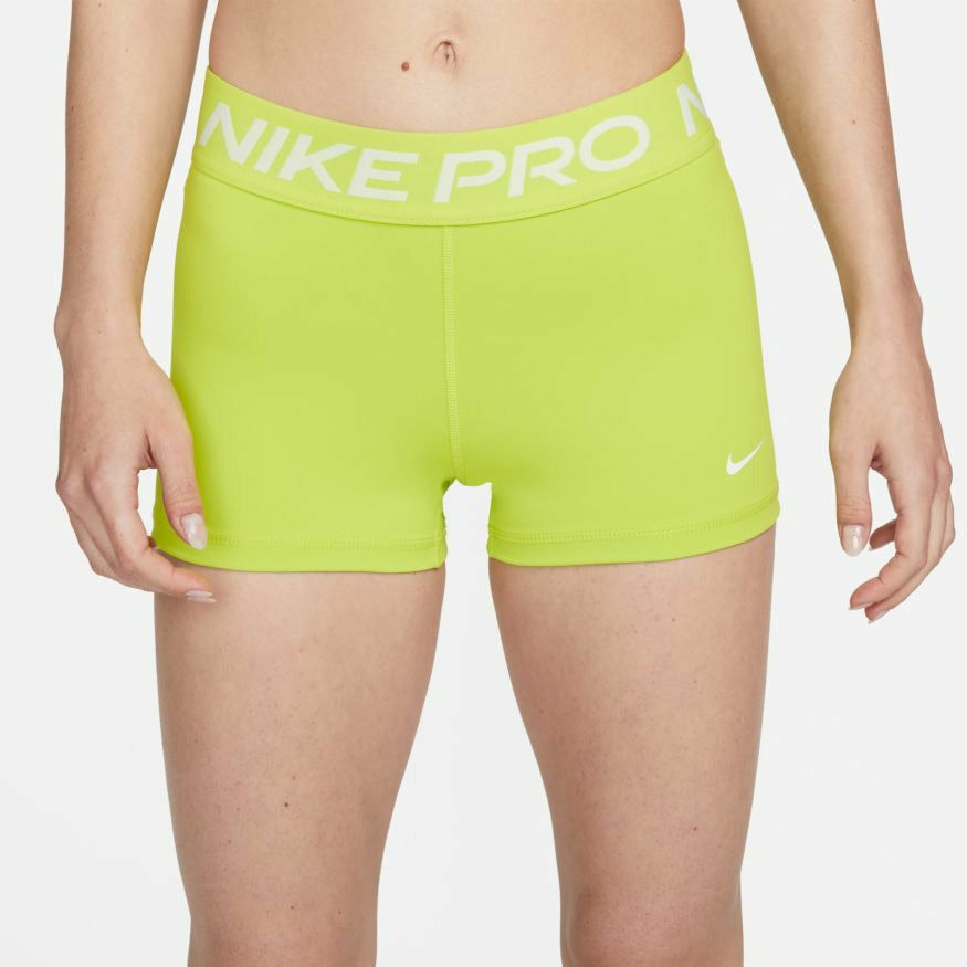 Nike Women`s Pro 3 Training Shorts (Light Green(AO9977-364)/White