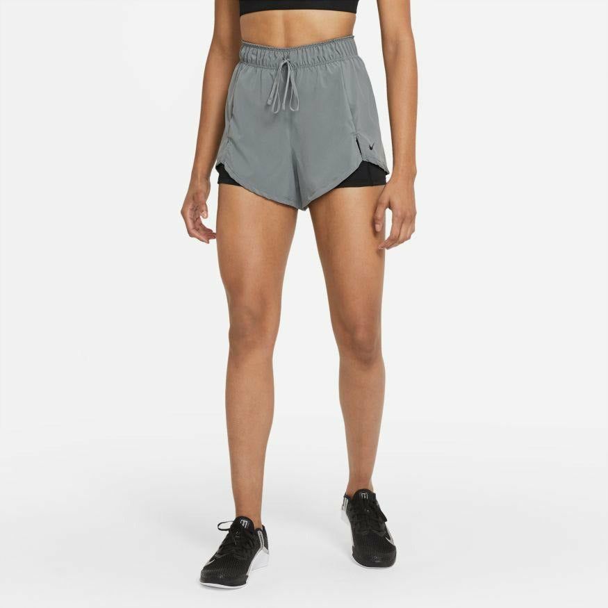 Womens Flex Flex Essential 2-in-1 Short - Smoke Grey/Black-Culture Athletics