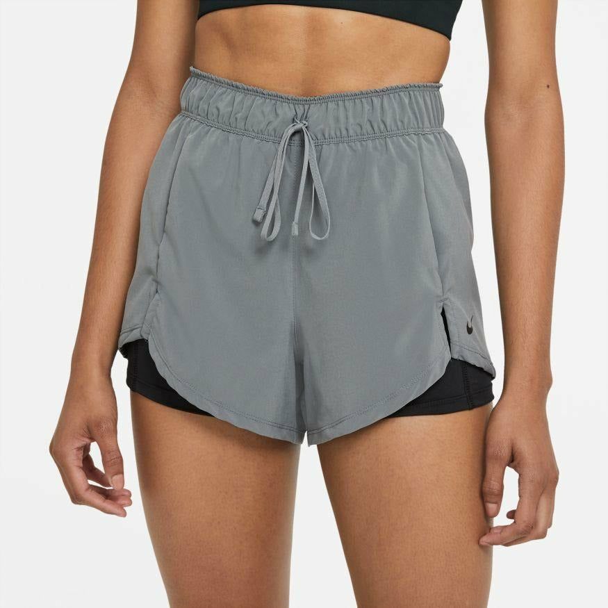 Womens Flex Flex Essential 2-in-1 Short - Smoke Grey/Black-Culture Athletics