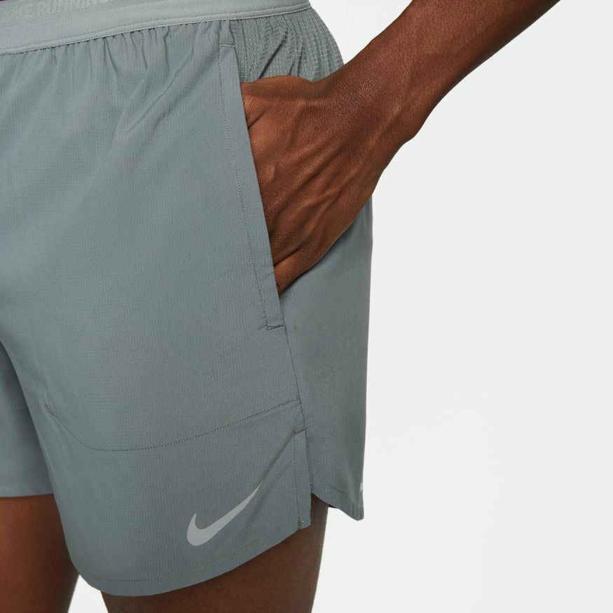 Grey runner shorts online