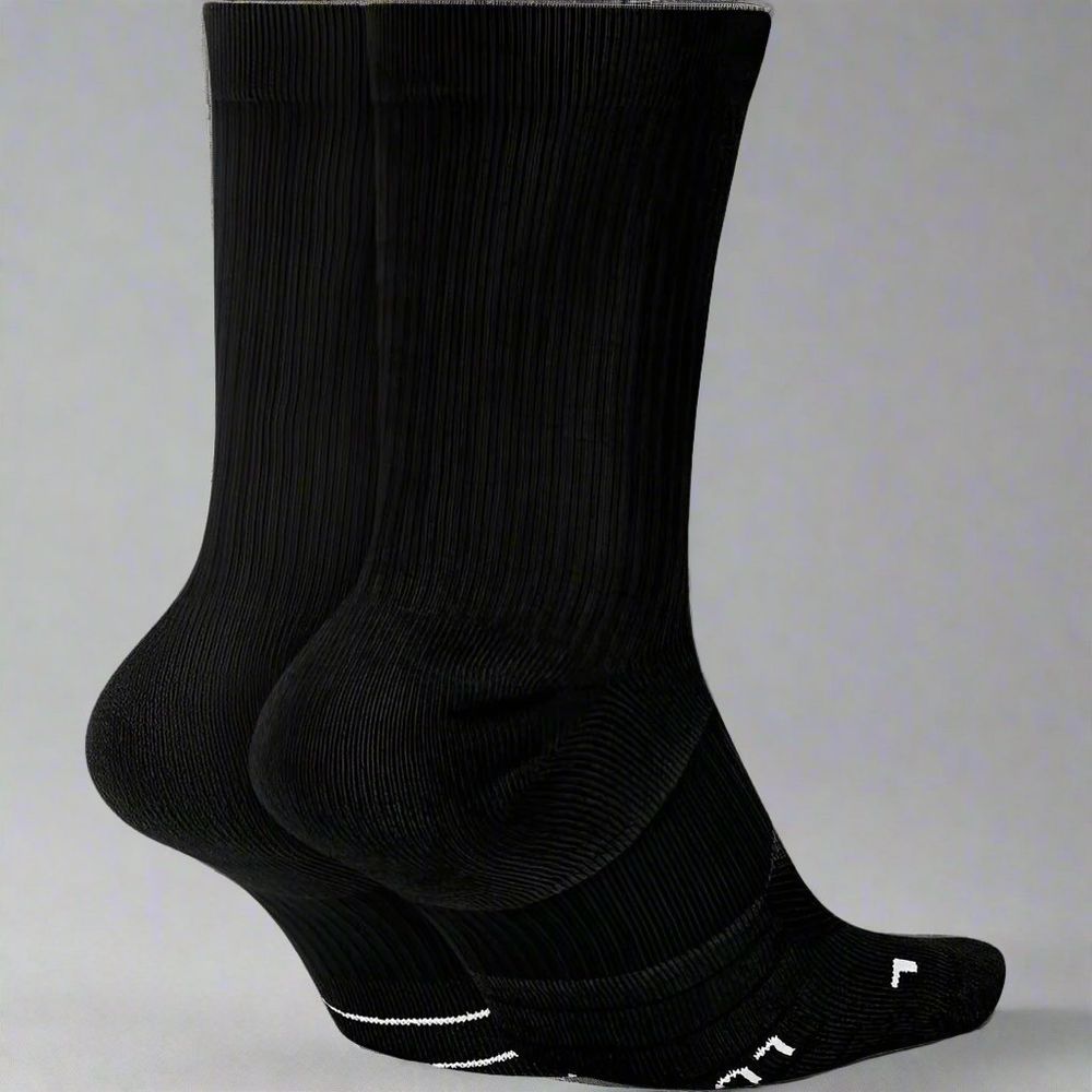 Unisex Multiplier Crew Sock (2 Pairs) - Black-Culture Athletics