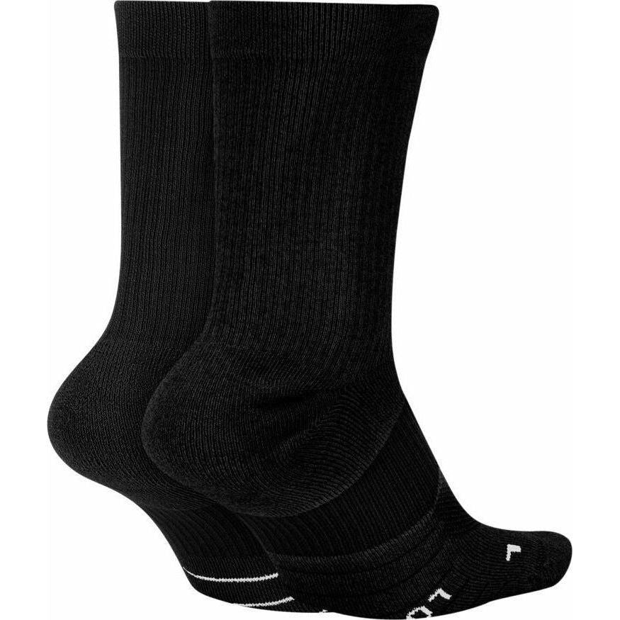 Unisex Multiplier Crew Sock (2 Pairs) - Black-Culture Athletics
