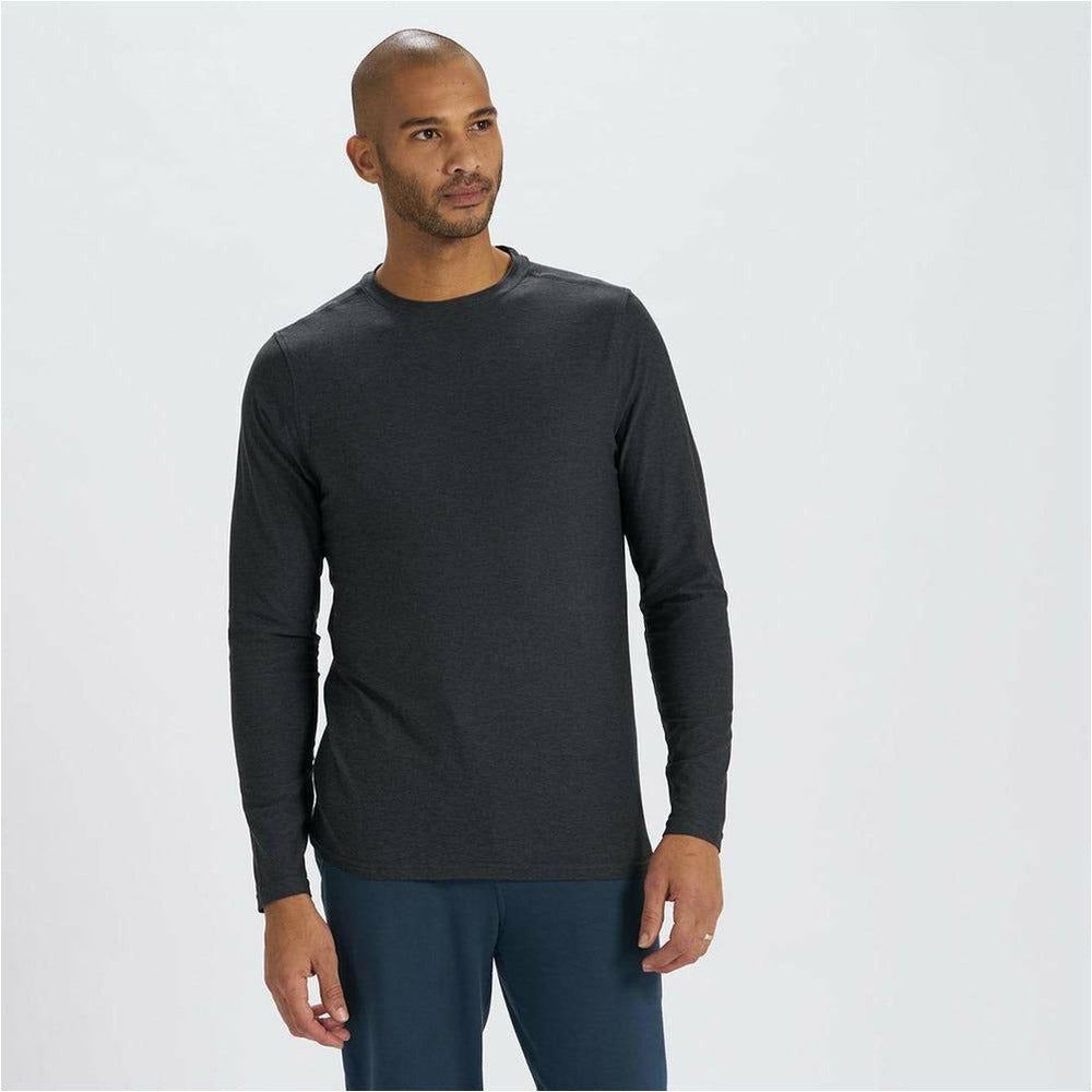 Mens Strato Tech Tee Long Sleeve - Charcoal Heather-Culture Athletics