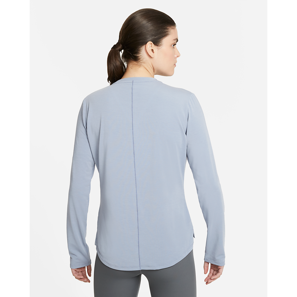 Womens Dri-FIT One Luxe Standard Fit Long-Sleeve Top - Ashen Slate-Culture Athletics